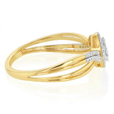 1/5 Carat Diamond Ring in 9ct Yellow Gold