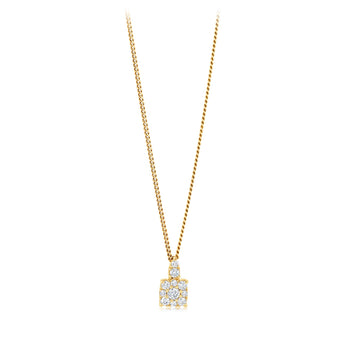 1/5 Carat Natural Diamond Pendant in 9ct Yellow Gold
