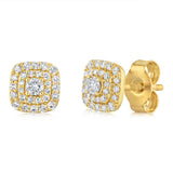 0.33 Carat Natural Diamond Stud Earrings in 9ct Yellow Gold