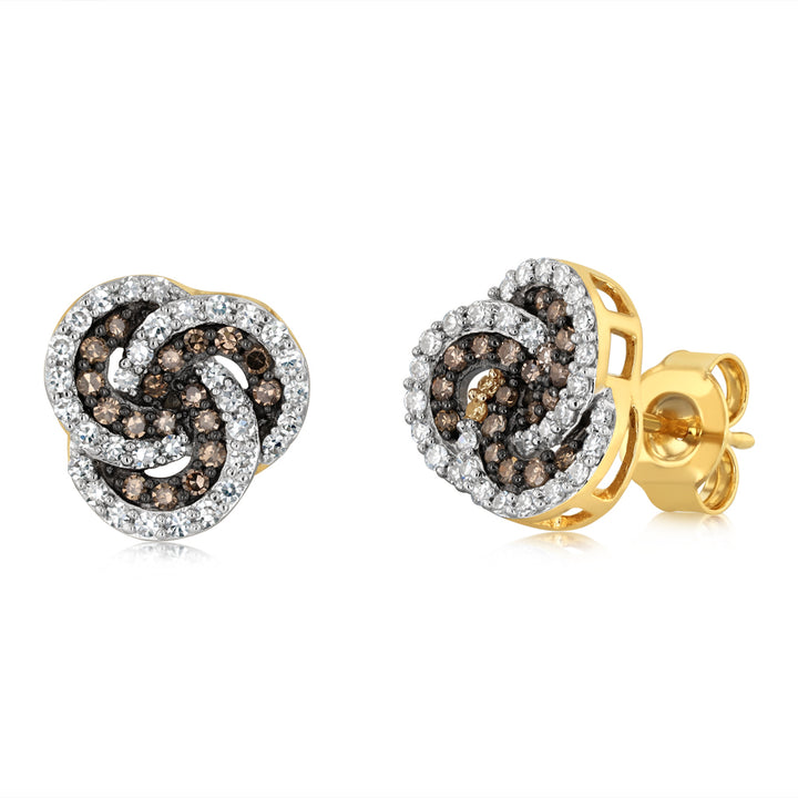 0.40 Carat Australian Diamond Stud Earrings in 9ct Yellow Gold