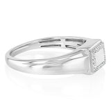 0.04 Carat Diamond Gents Ring in Sterling Silver