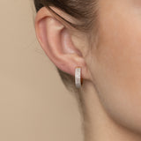 1/4 Carat Diamond Hoop Earrings in Gold Plated Sterling Silver