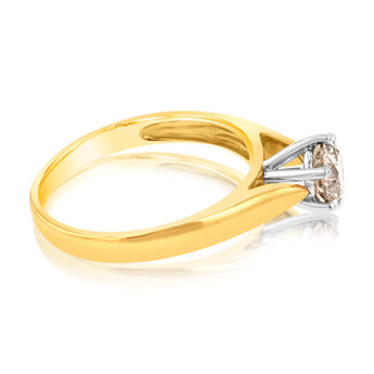 1 Carat Australian Diamond Solitaire Ring  in 9ct Yellow Gold