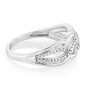 1/10 Carat Diamond Dress Ring in Sterling Silver
