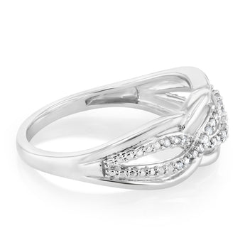 1/10 Carat Diamond Dress Ring in Sterling Silver