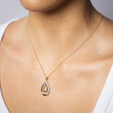 1/10 Carat Diamond Pendant on 45cm Chain in Gold Plated Silver