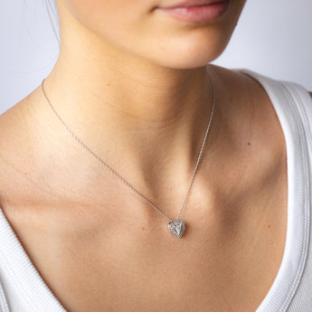 1/10 Carat Diamond Pendant on 45cm Chain in Sterling Silver