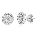 1/5 Carat Diamond Stud Earrings in Sterling Silver