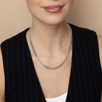 0.95 Carat Diamond Necklace in Sterling Silver