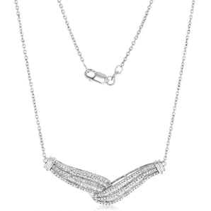 0.95 Carat Diamond Necklace in Sterling Silver