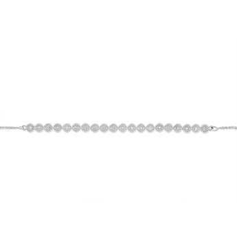 1/5 Carat Diamond Fancy Bracelet Adjustable 24cm in Sterling Silver