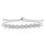 1/4 Carat Diamond Fancy Bracelet Adjustable 24cm in Sterling Silver