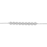 1/4 Carat Diamond Fancy Bracelet Adjustable 24cm in Sterling Silver