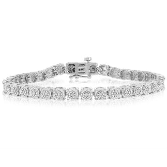 1/5 Carat Diamond 18cm Tennis Bracelet  in Sterling Silver