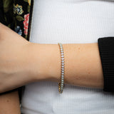 1/2 Carat Diamond 18cm Bracelet in Gold Plated Silver