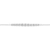 16 Diamonds Adjustable 24cm Fancy Bracelet in Sterling Silver