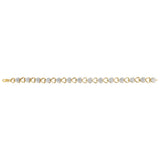 1/10 Carat Diamond 18cm Heart Bracelet in Gold Plated Silver