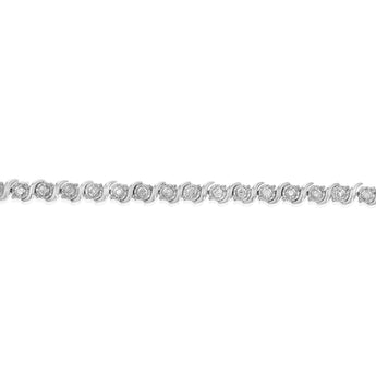 0.45 Carat Diamond 18cm Bracelet in Sterling Silver