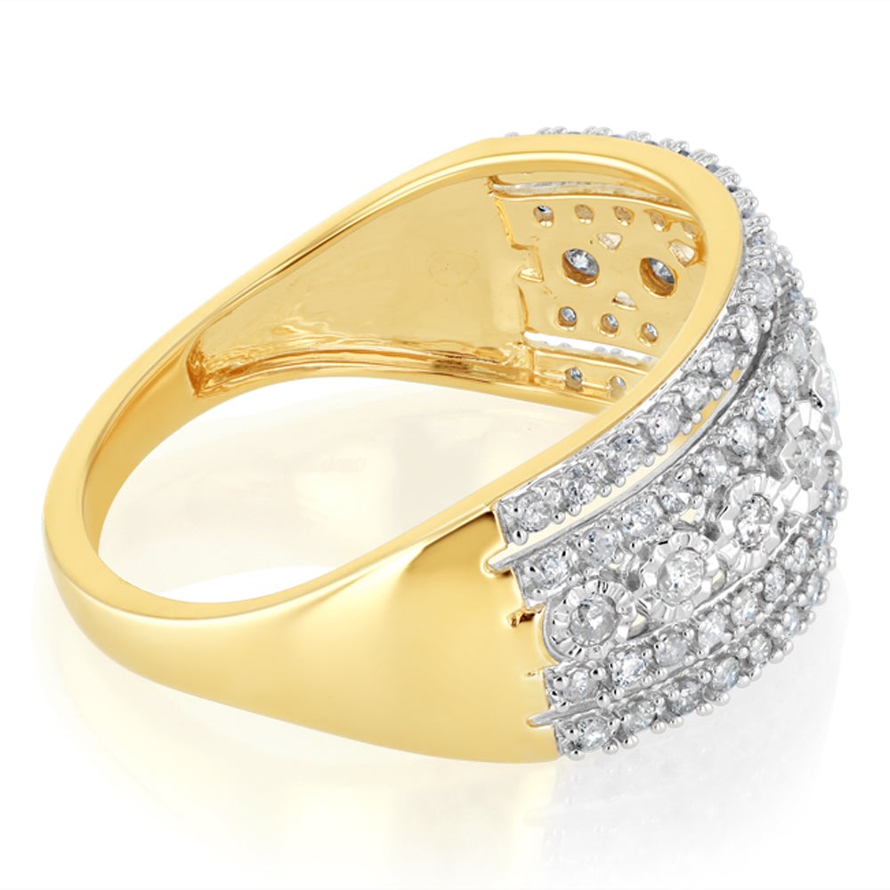 Adjustable Dress Rings 1/2 Carat Diamond Dress Ring in 9ct Yellow Gold– Shiels Jewellers