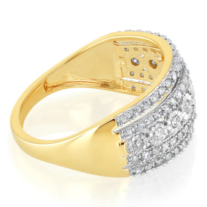 1/2 Carat Diamond Dress Ring in 9ct Yellow Gold