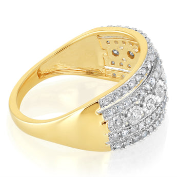 1/2 Carat Diamond Dress Ring in 9ct Yellow Gold