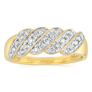 1/4 Carat Diamond Dress Ring in 9ct Yellow Gold