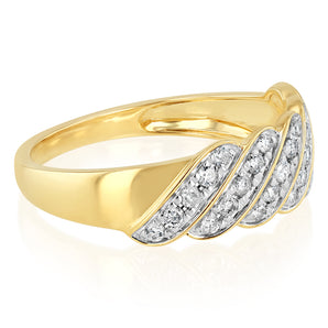 1/4 Carat Diamond Dress Ring in 9ct Yellow Gold