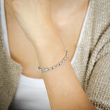 1/5 Carat Diamond Hugs & Kisses 18cm Bracelet in Sterling Silver