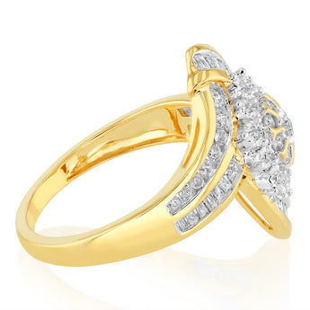1/2 Carat Diamond Dress Ring in 9ct Yellow Gold