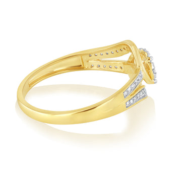 1/5 Carat Diamond Dress Ring in 9ct Yellow Gold