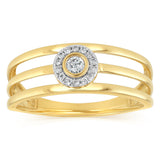 Diamond Dress Ring in 9ct Yellow Gold