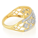 1/10 Carat Diamond Dress Ring in 9ct Yellow Gold