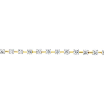 2 Carats Diamond Tennis Bracelet 17.5 cm in 9ct Yellow Gold