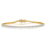 1 Carat Diamond Tennis Bracelet 17.5 cmin 9ct Yellow Gold