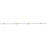 1/2 Carat Diamond Fancy Bracelet White Gold Link with 9ct Yellow Gold Bezel