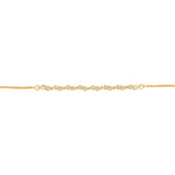 Diamonds Bracelet with 19 Round Brilliant Diamonds in Gold Plated Sterling Silver