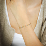 Diamonds Bracelet with 19 Round Brilliant Diamonds in Gold Plated Sterling Silver