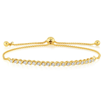 16 Diamonds Gold Plated Silver