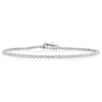 1 Carat Diamond Tennis Bracelet in 10ct White Gold