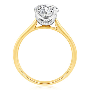1.90 Carat Diamond Solitaire Ring in 9ct Yellow Gold