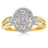 1/10 Carat Diamond Dress Ring in 9ct Yellow Gold