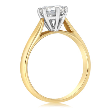 1.5 Carat Australian Diamond Solitaire Ring in 9ct Yellow Gold