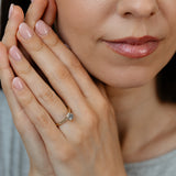 1/2 Carat Diamond Halo Ring in 9ct Yellow Gold
