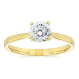 1 Carat Diamond Solitaire Ring in 9ct Yellow Gold