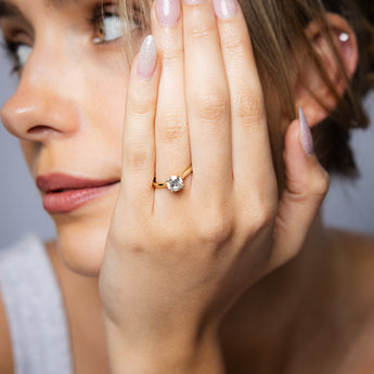 1 Carat Diamond Solitaire Ring in 9ct Yellow Gold