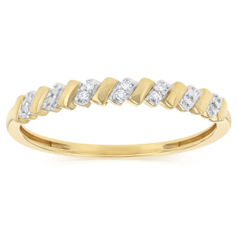 1/5 Carat Diamond Dress Ring in 9ct Yellow Gold