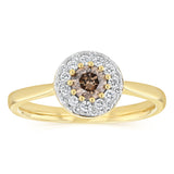 1/2 Carat Diamond Ring with Australian Diamond in 9ct Yellow Gold