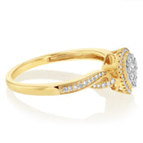 0.23 Carat Diamond Ring in 9ct Yellow Gold