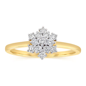 0.29 Carat Diamond Ring in 9ct Yellow Gold