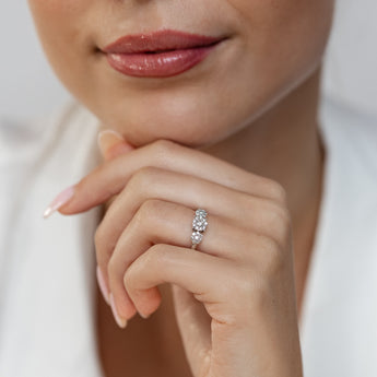 1/3 Carat Diamond Trilogy Ring in 9ct White Gold